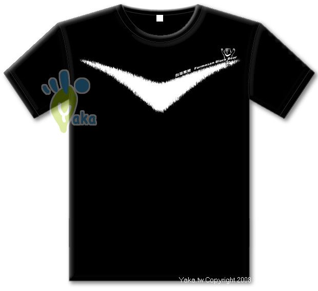 台灣特有種-台灣黑熊 特徵 圓領短袖T恤 （成人/兒童）