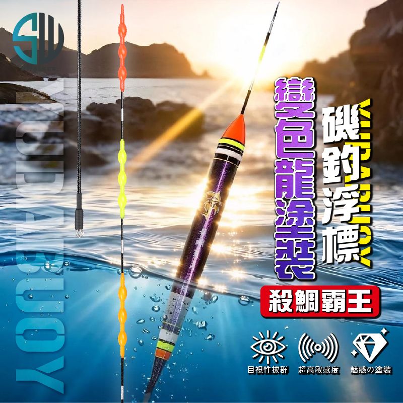 【浮標】日間浮標 流線型 殺鯛霸王 變色龍塗裝