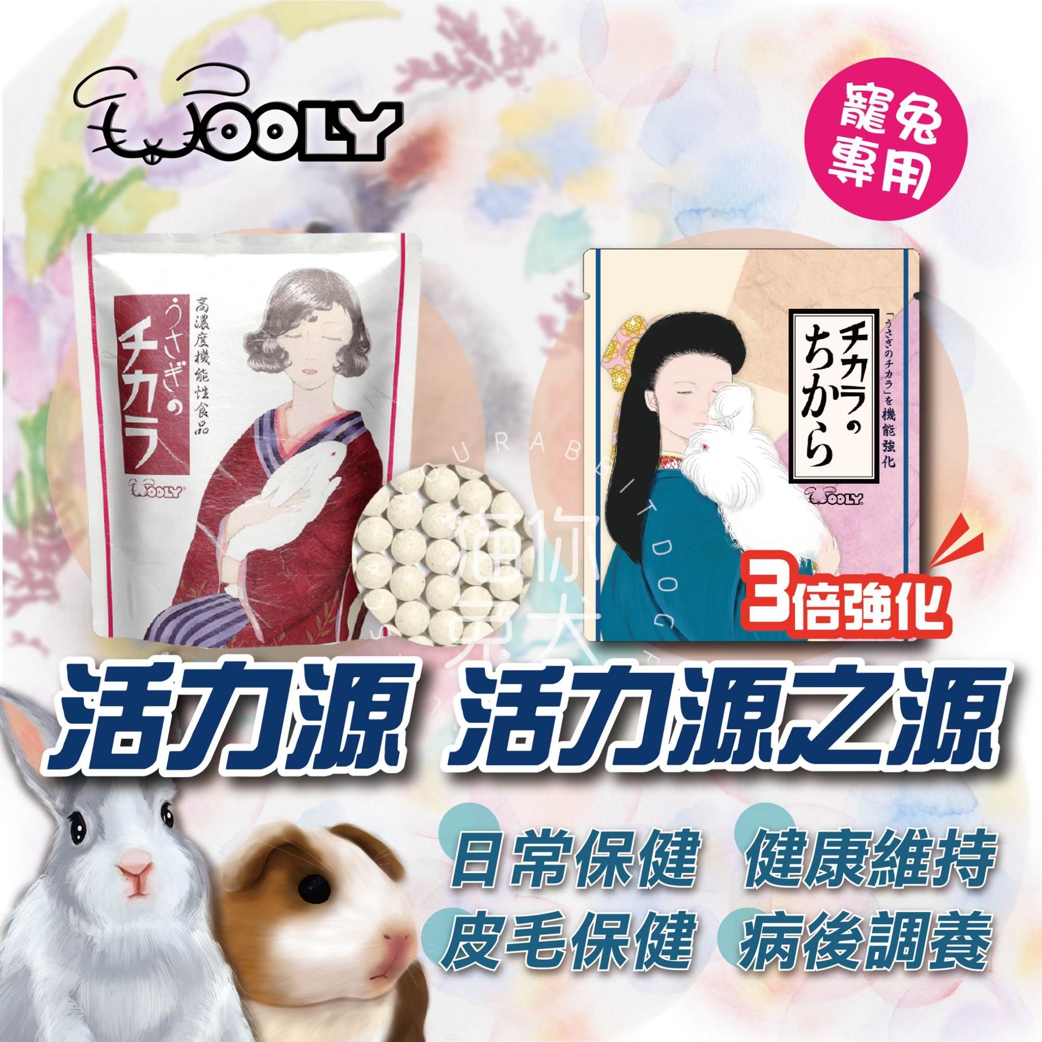 日本 Wooly 活力源 活力源之源 兔子用品 兔用品 老兔 兔子木瓜酵素