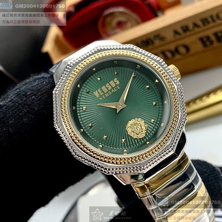 VERSUS VERSACE手錶，編號VV00088，38mm金銀錶殼，金銀相間錶帶款