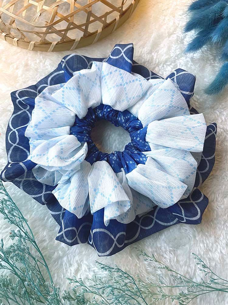 東離印象▪蛋糕裙襬大腸圈（附寬綁帶）-凜雪鴉