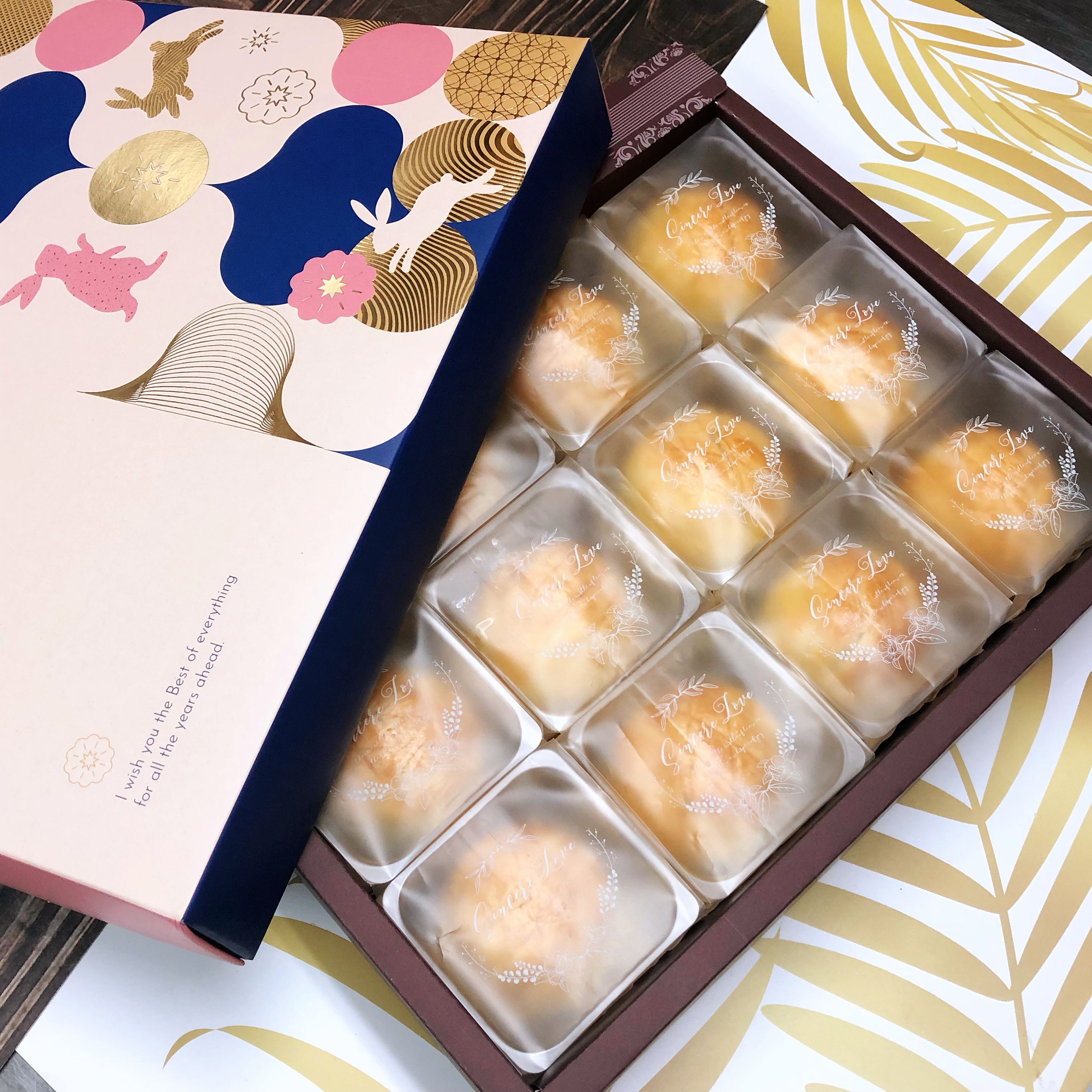 12入精裝蛋黃酥禮盒-單一包裝-附提袋