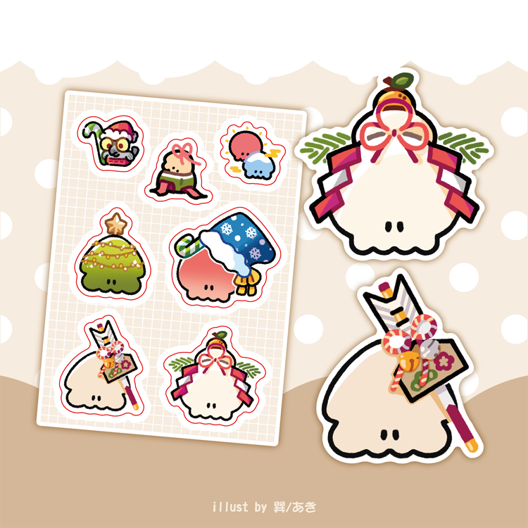 【冬季盛宴】 斯普拉遁半斷貼紙 / 造型小卡 / 福袋