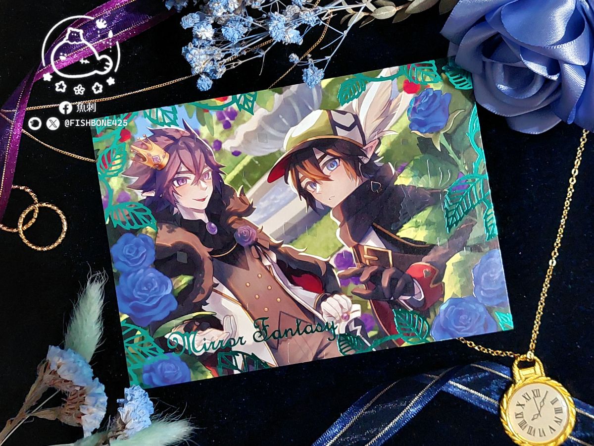 【凹凸世界】雷卡 黑桃王國花園幽會 燙色明信片