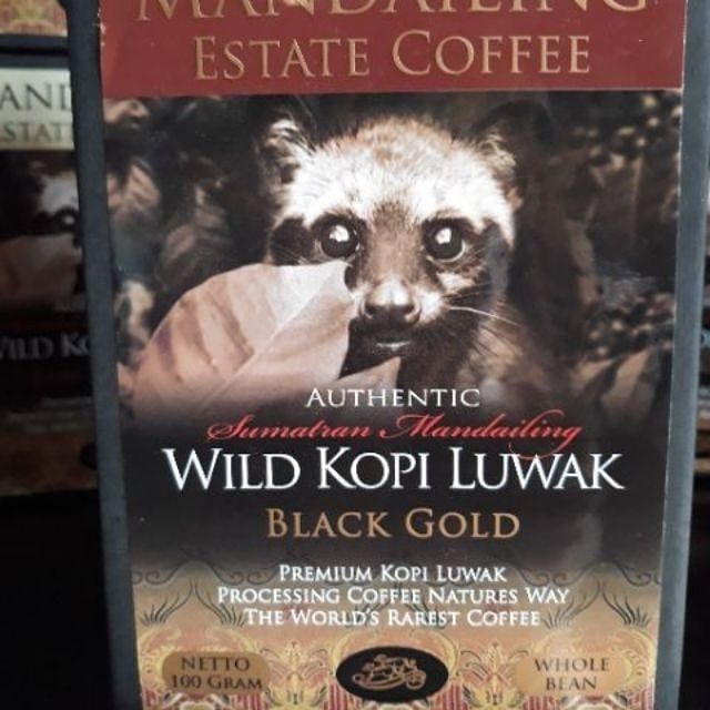 蘇門答臘頂級陳年熟成黑金純野生麝香貓咖啡Wild Kopi Luwak Black Gold Aged Monsoon