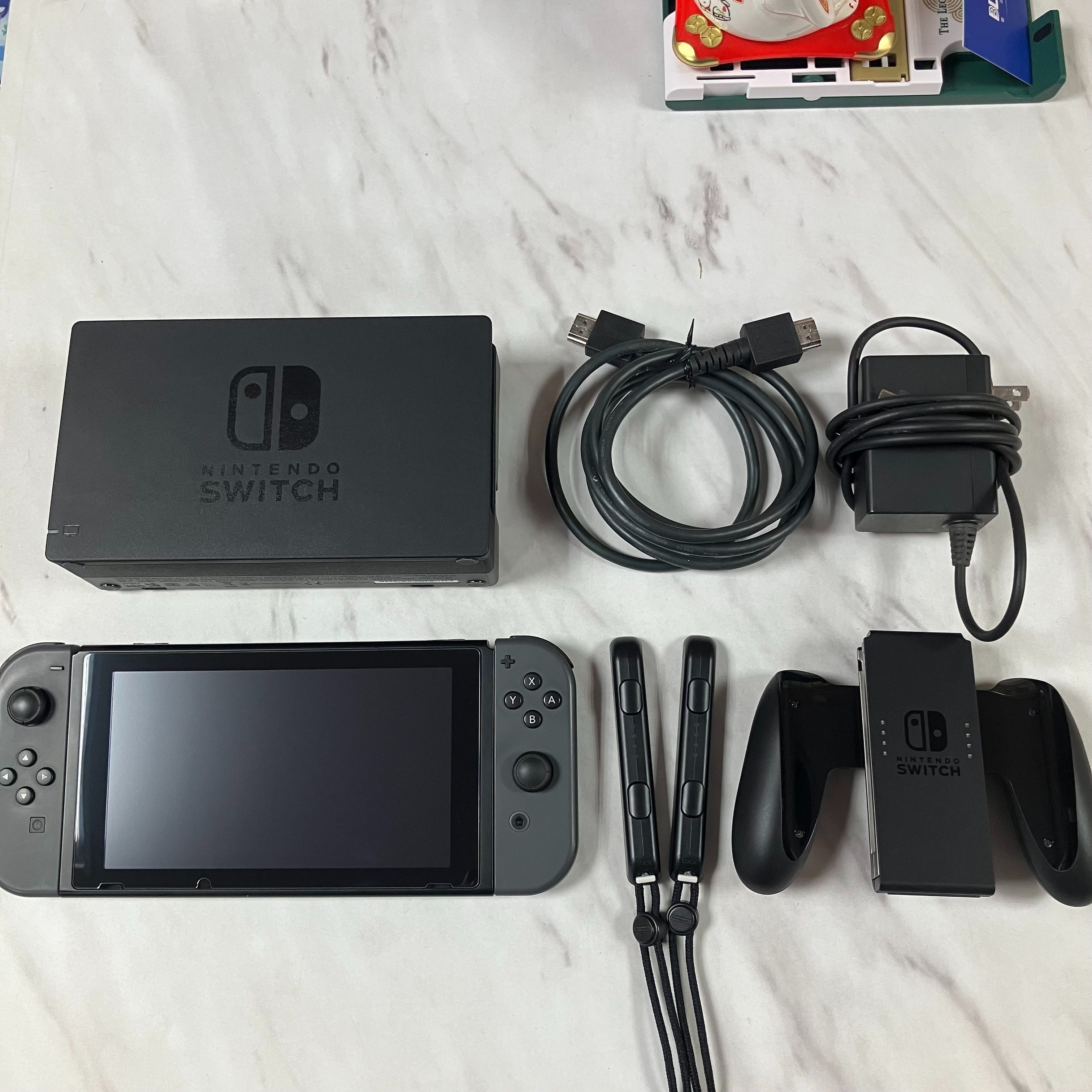 二手 Switch主機（灰色）+Joycon組（粉黃）+雙人成行