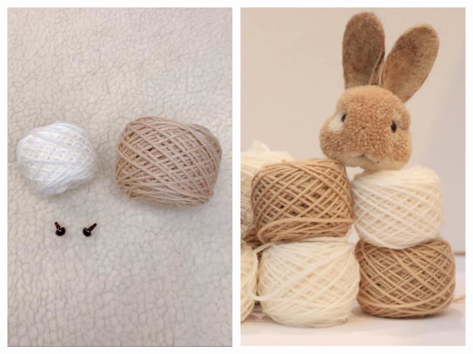 妞媽毛球課-兔子材料包（1隻）