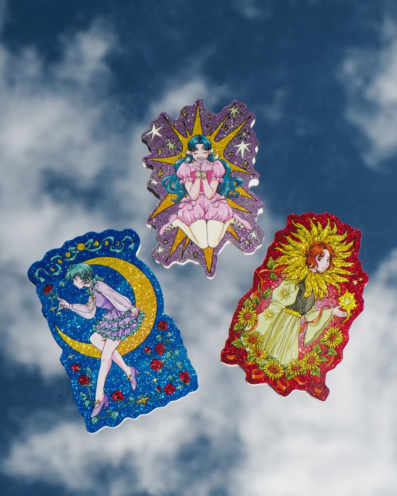 ꒰貼紙組꒱ 太陽 、月亮 、星星