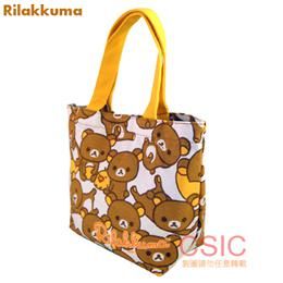 限定~【Rilakkuma 拉拉熊 懶懶熊】帆布手提袋-迷糊亂花