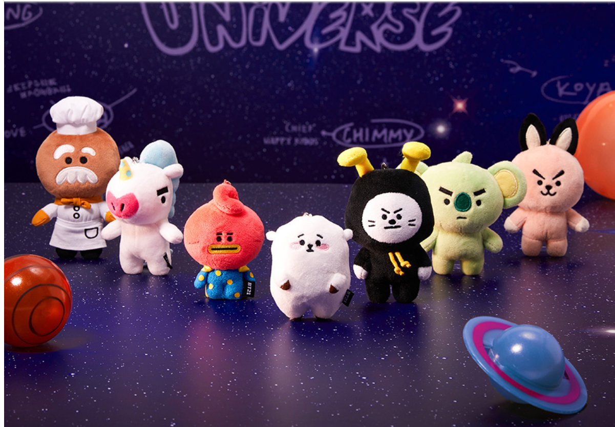 BT21 LINE FRIENDS UNIVERSE 家族成員 玩偶吊飾