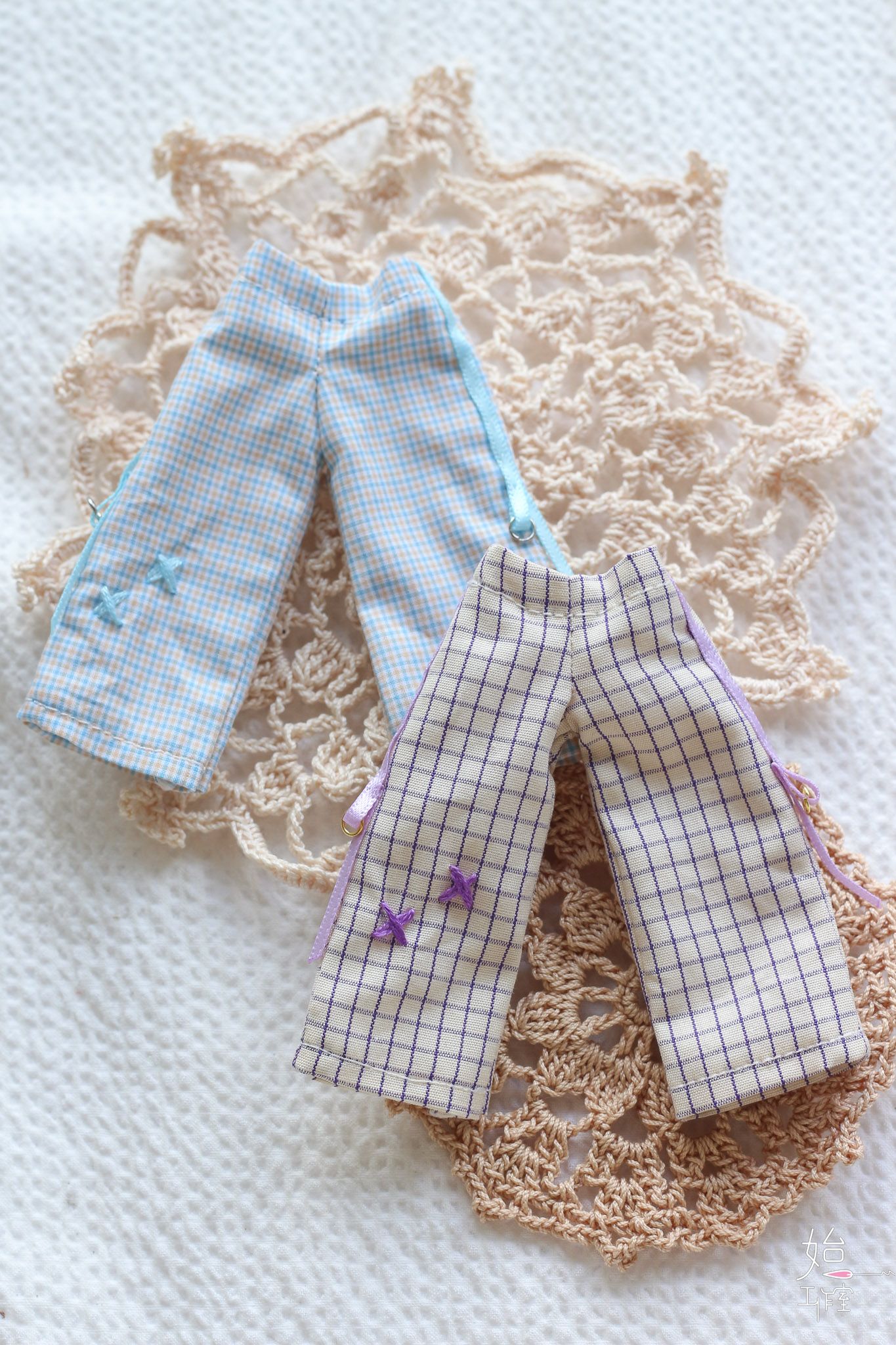 格紋小叉落地褲﹝2色，2尺寸﹞