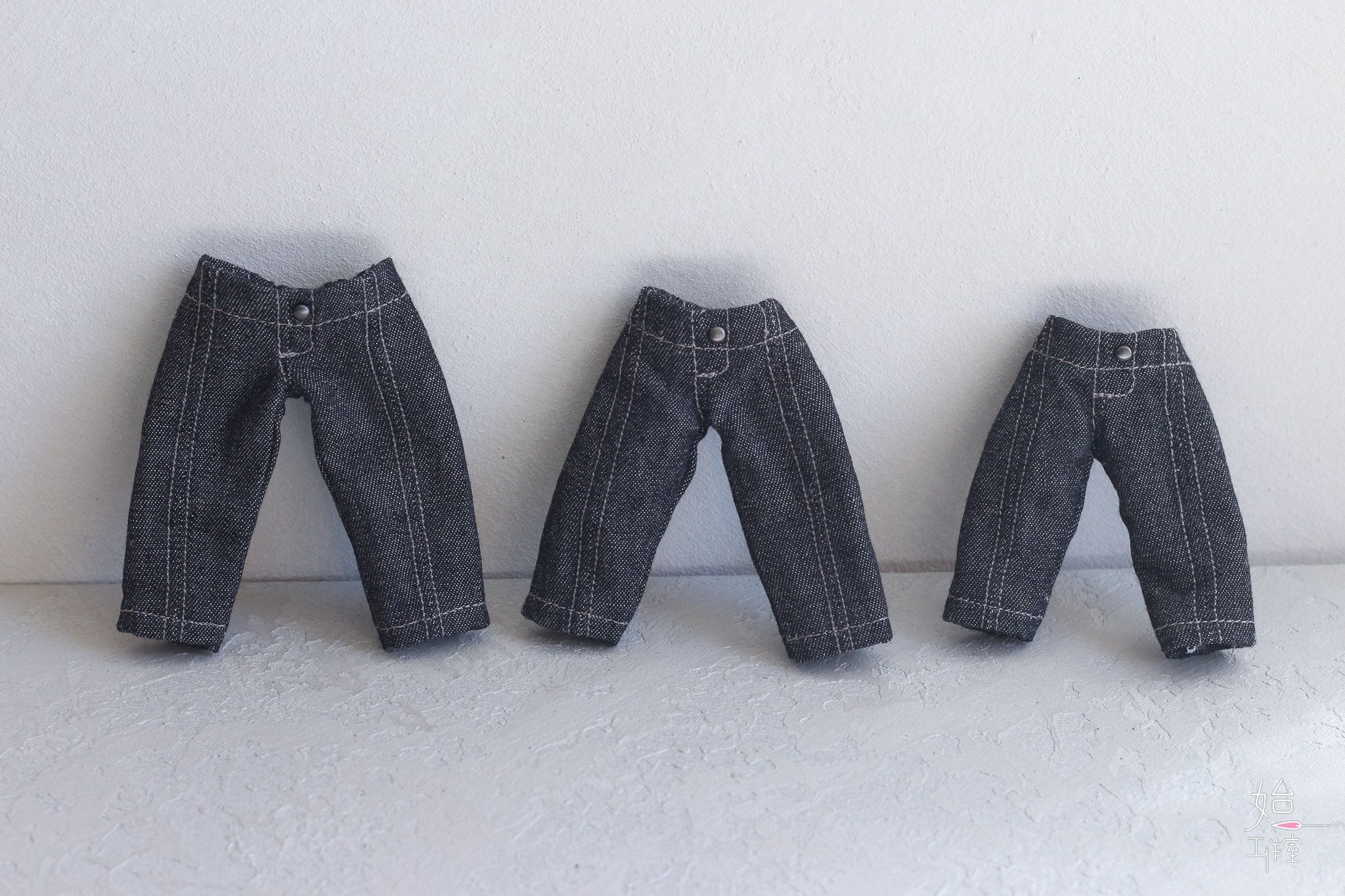 六片錐形牛仔褲-深色（ob11/p10/Frog三尺寸）