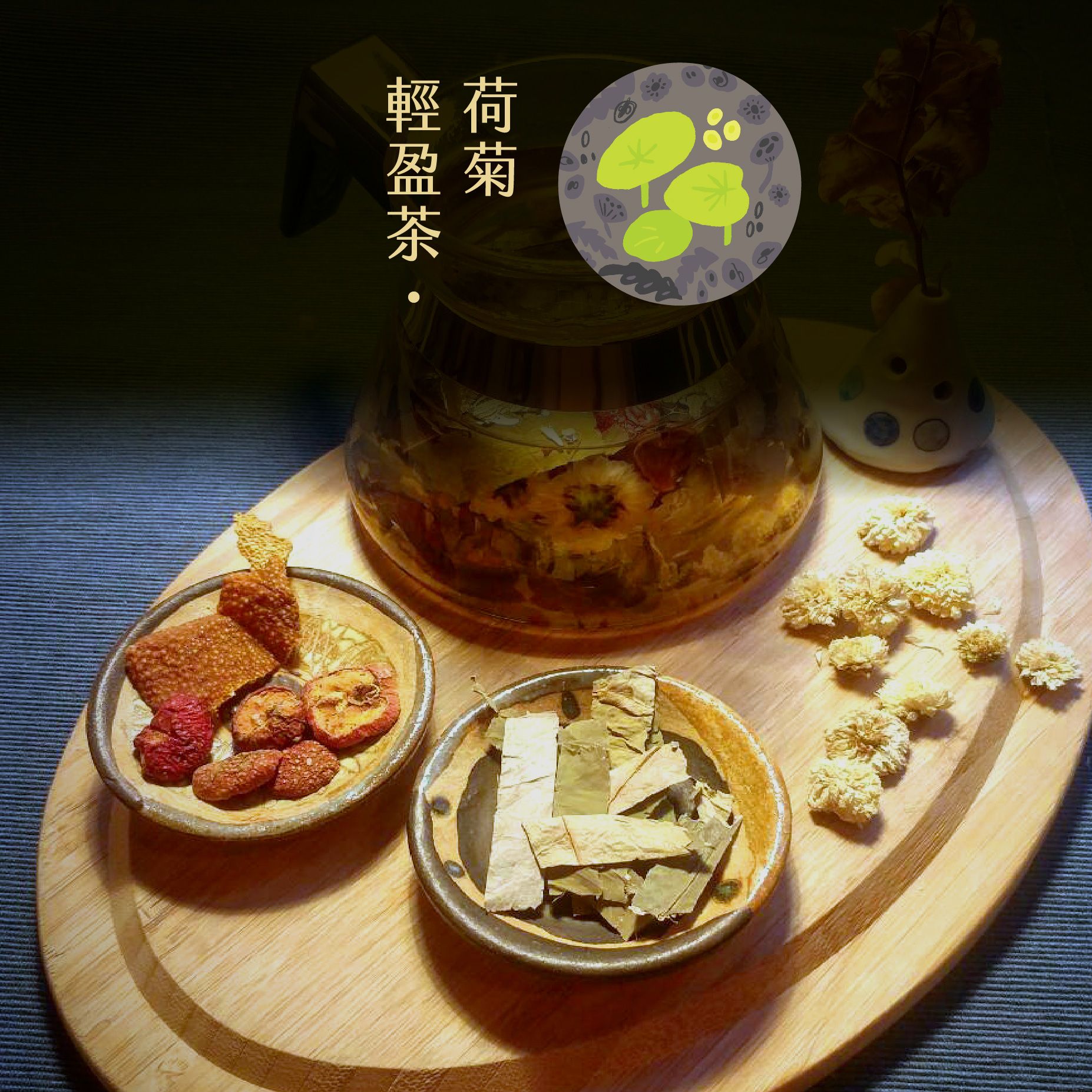 荷菊輕盈茶 {久坐久站・維持消化道機能}