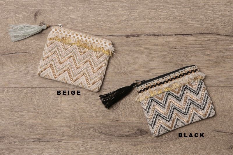 印度製 流蘇造型收納包/化妝包 S/M Size