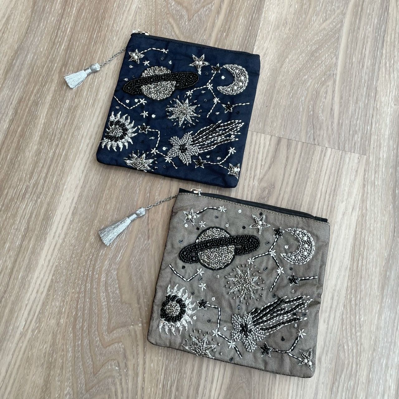 神美 宇宙珠珠刺繡方形收納包