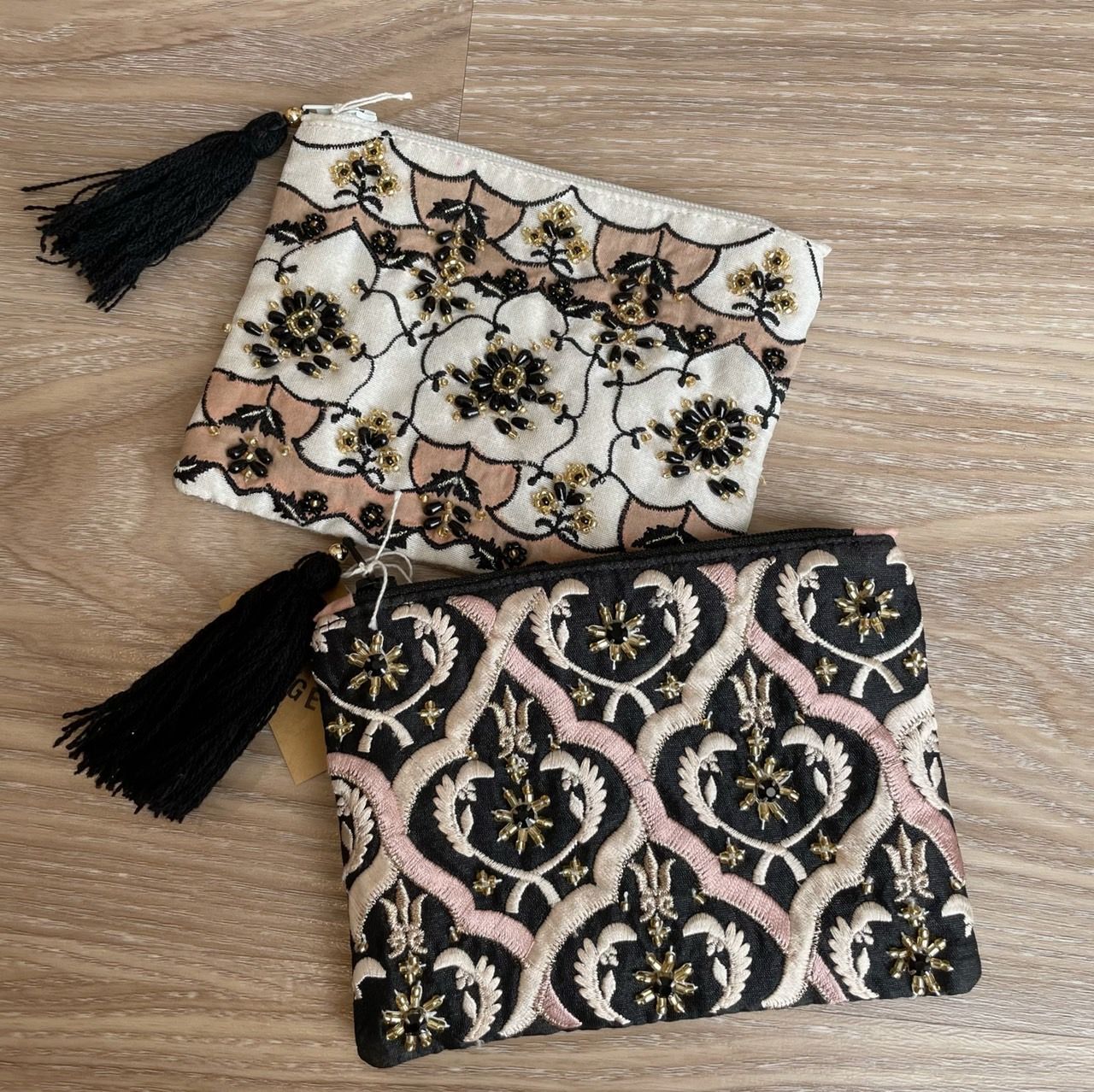 印度製 手工圖騰刺繡收納包