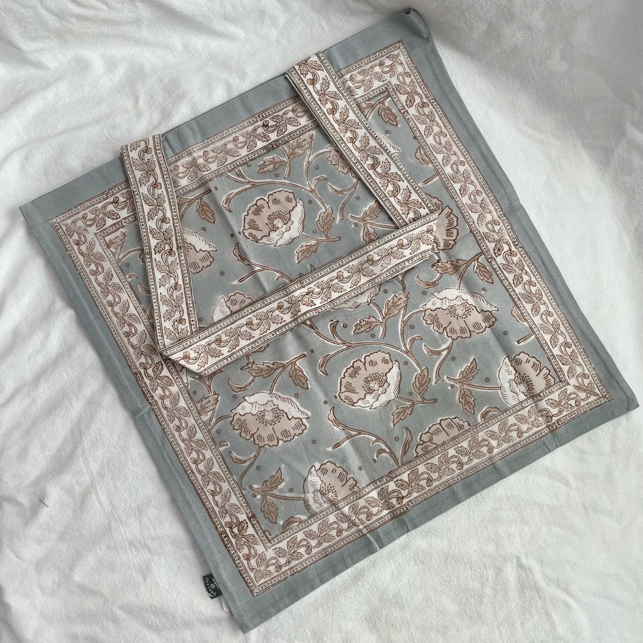 印度製 木版印花方形托特包