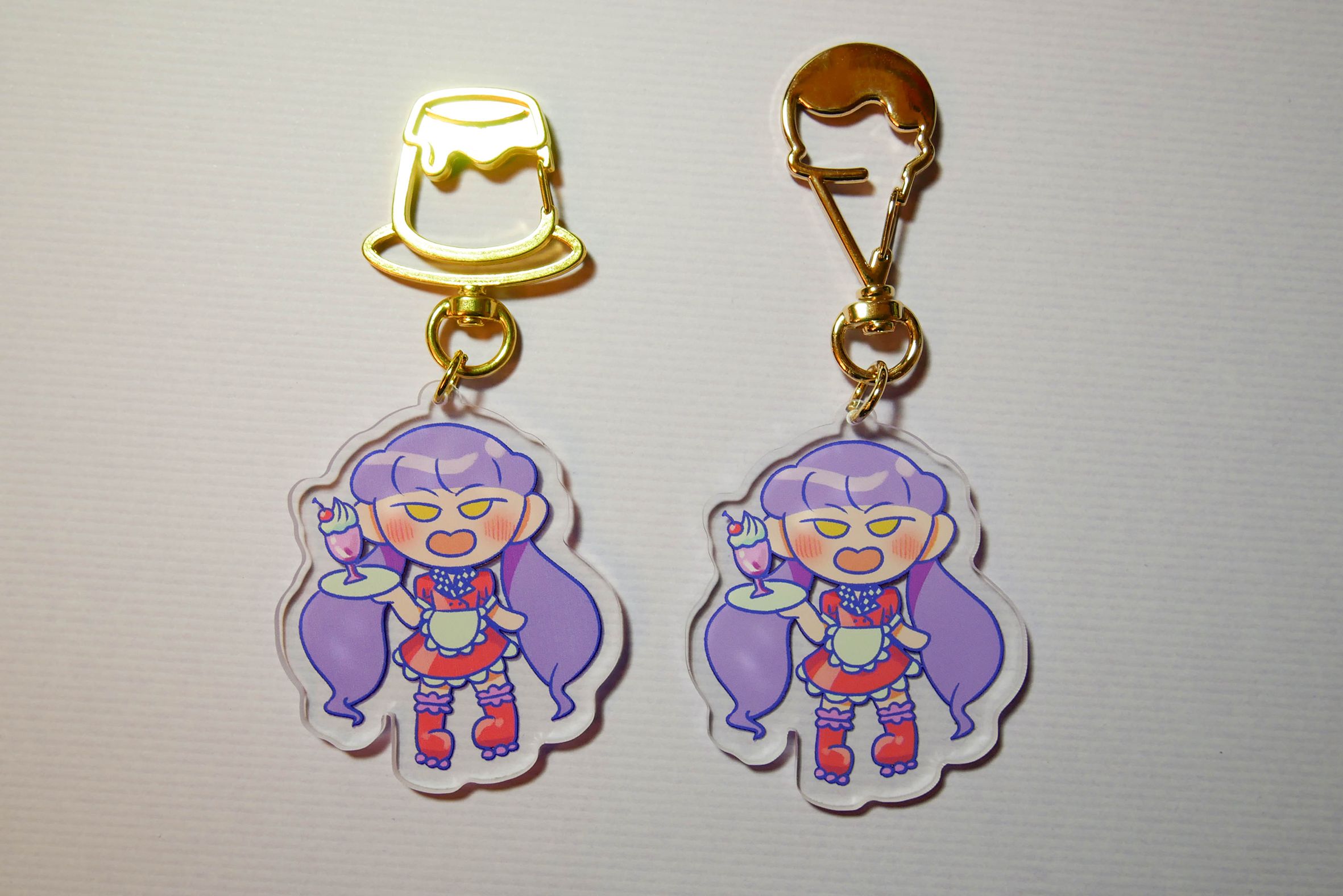 【原創】鱷魚子美式服務生壓克力吊飾