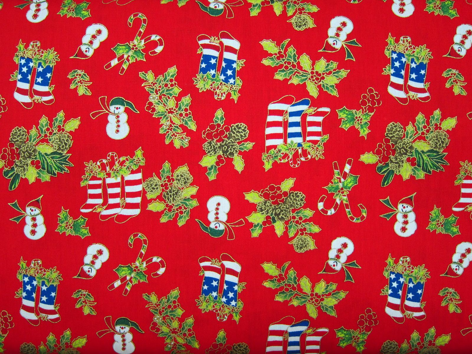 台灣製平織綿布-金蔥聖誕襪-紅底、綠底-100%純綿、台灣製造