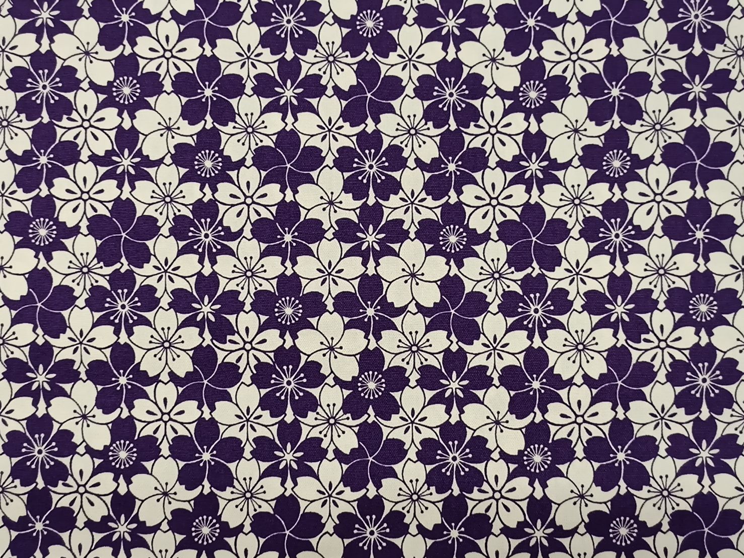 日本進口牛津布-千本櫻-紫、深藍-100%純綿、日本製造