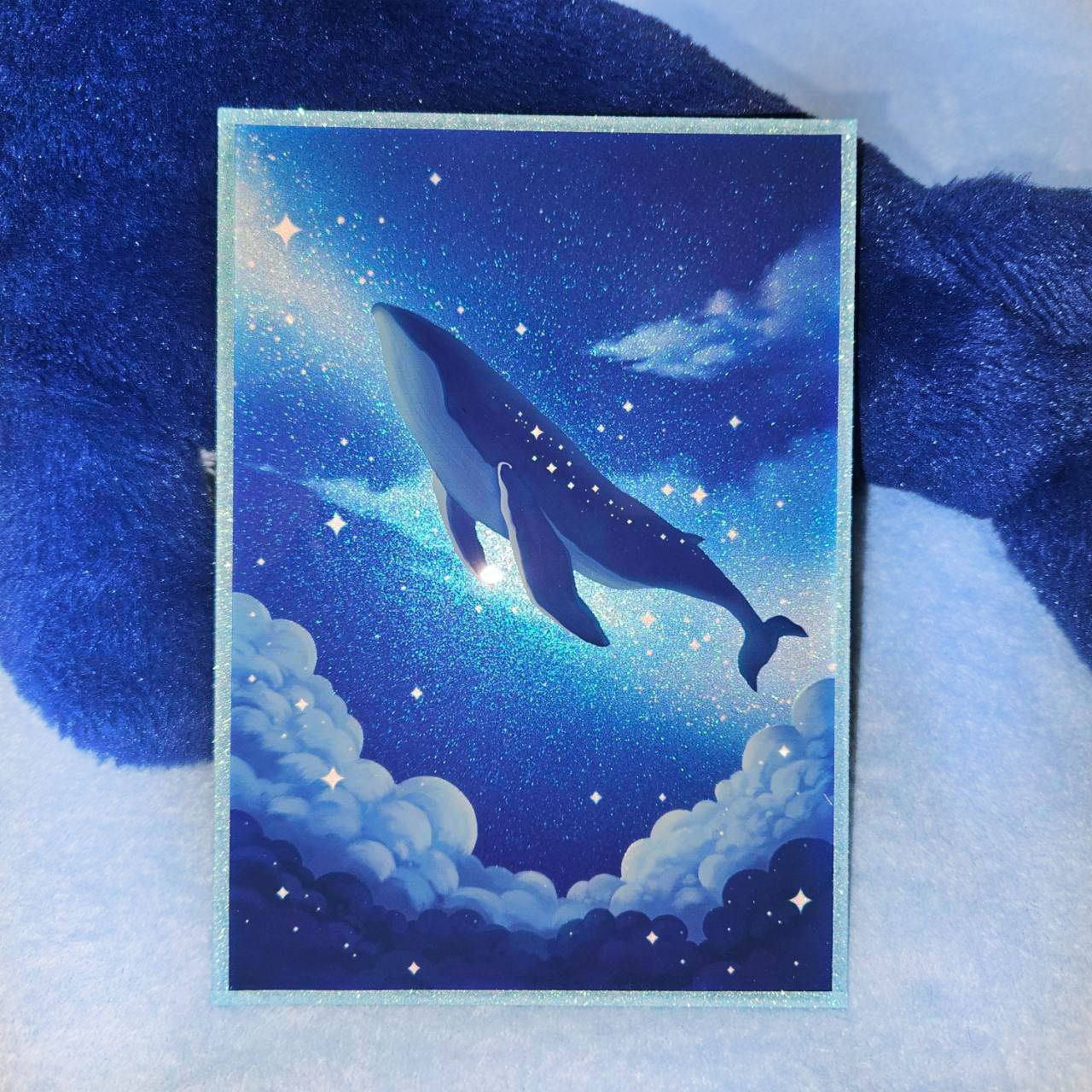【原創】銀河星鯨雙閃壓克力色紙