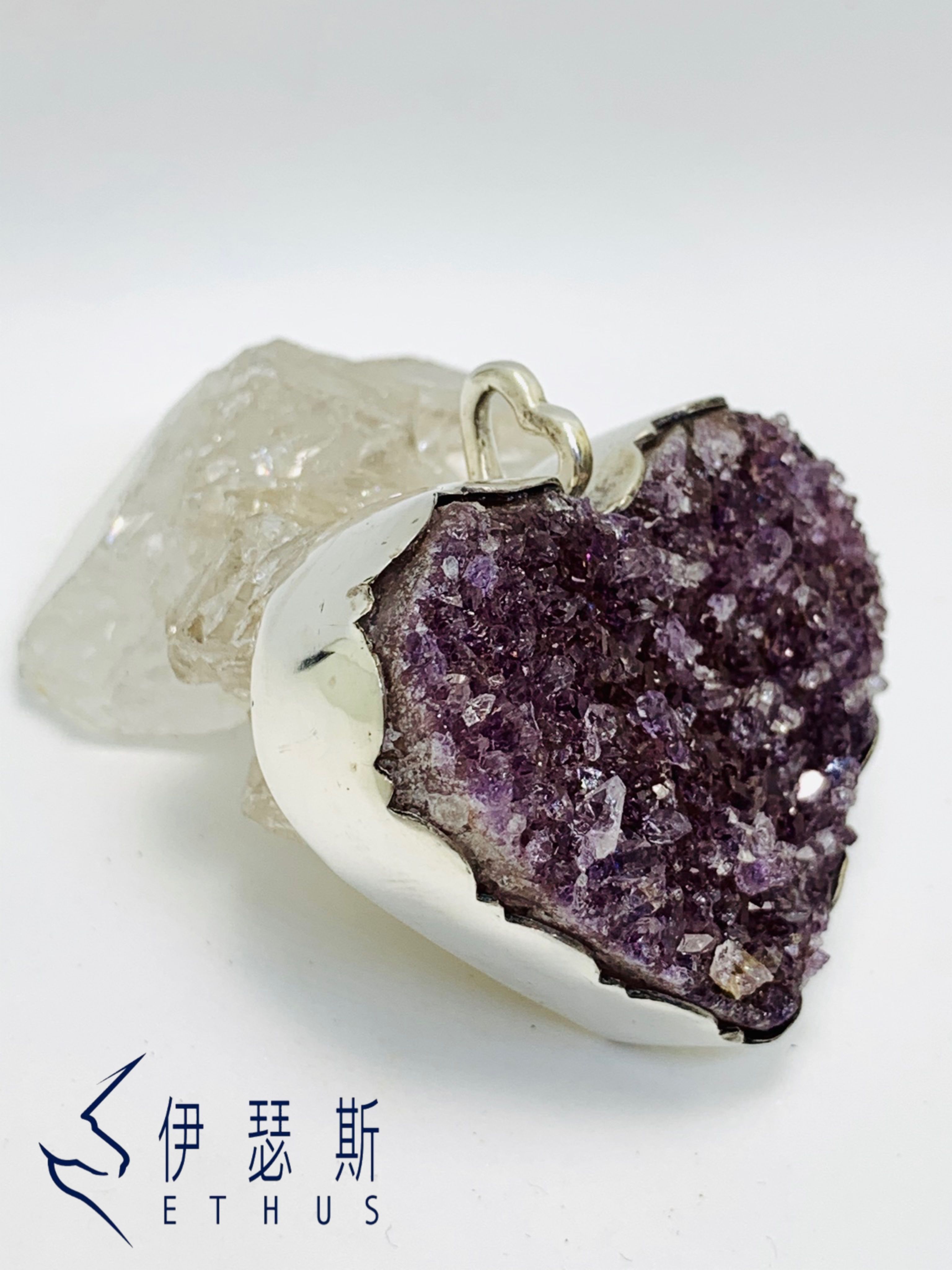 雙心系列-仙人掌紫水晶