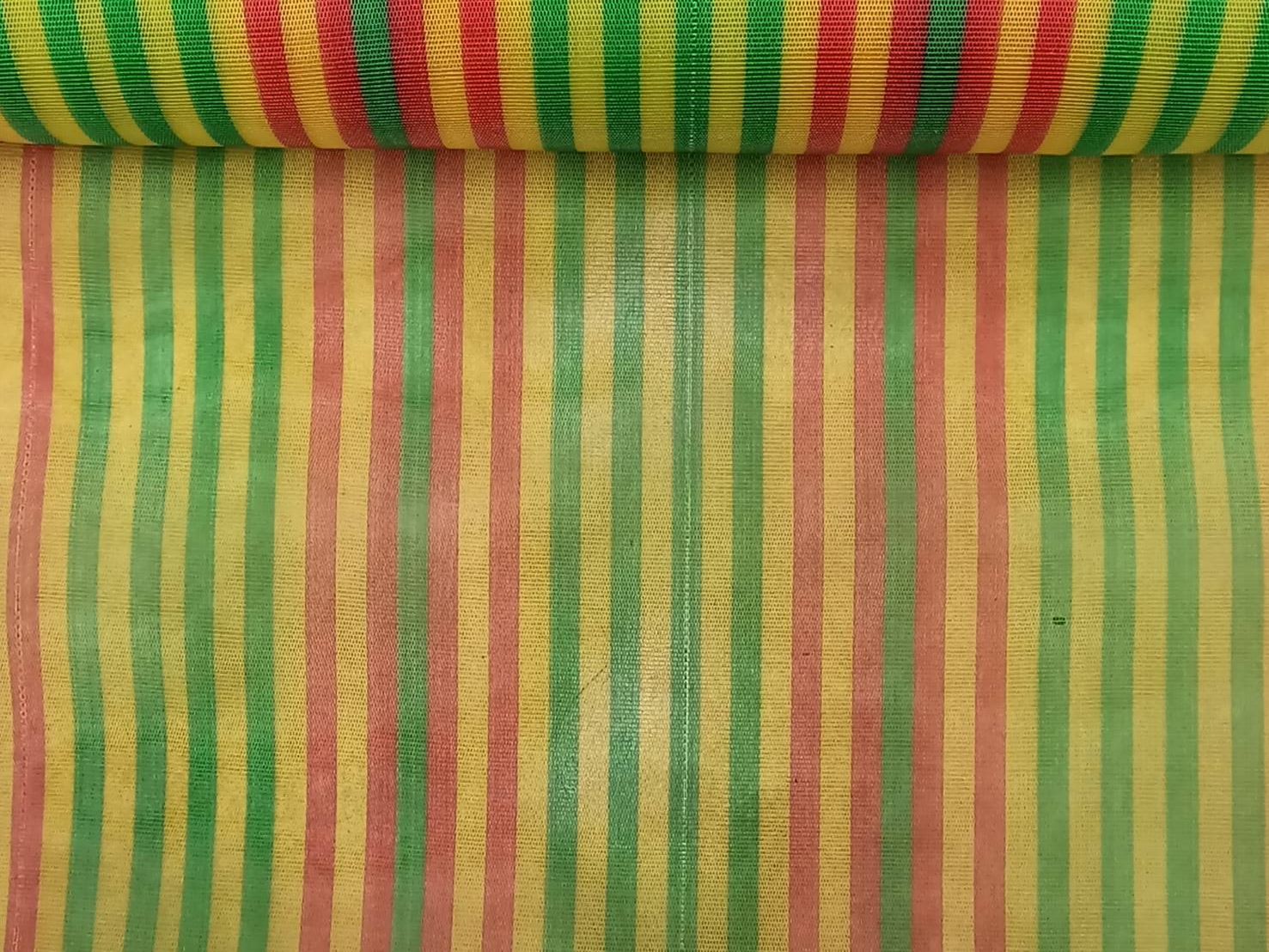 台灣製茄芷布-細條紋-紅黃綠彩紋-100%NYLON、台灣製造