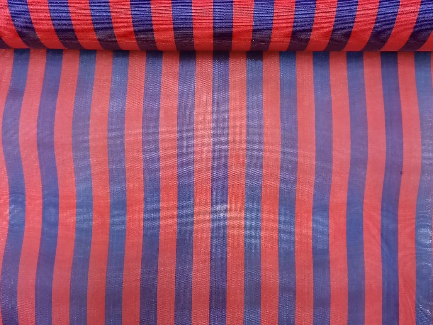台灣製茄芷布-原住民條紋-寶藍紅條紋-100%NYLON、台灣製造