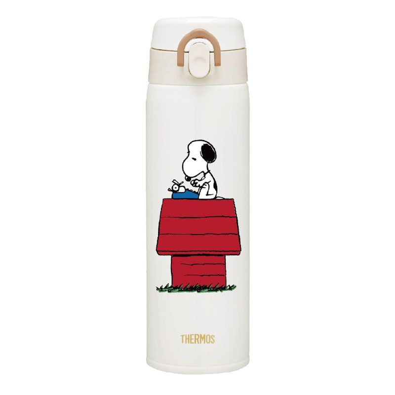 （預購）秋冬必備！可愛爆棚~~膳魔師-Snoopy不銹鋼真空保溫瓶 500ml白色-紅色狗屋