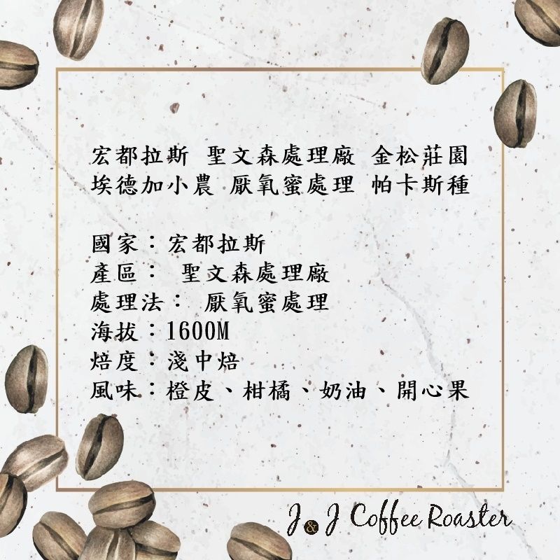 宏都拉斯 聖文森處理廠 金松莊園 埃德加小農 厭氧蜜處理 帕卡斯種