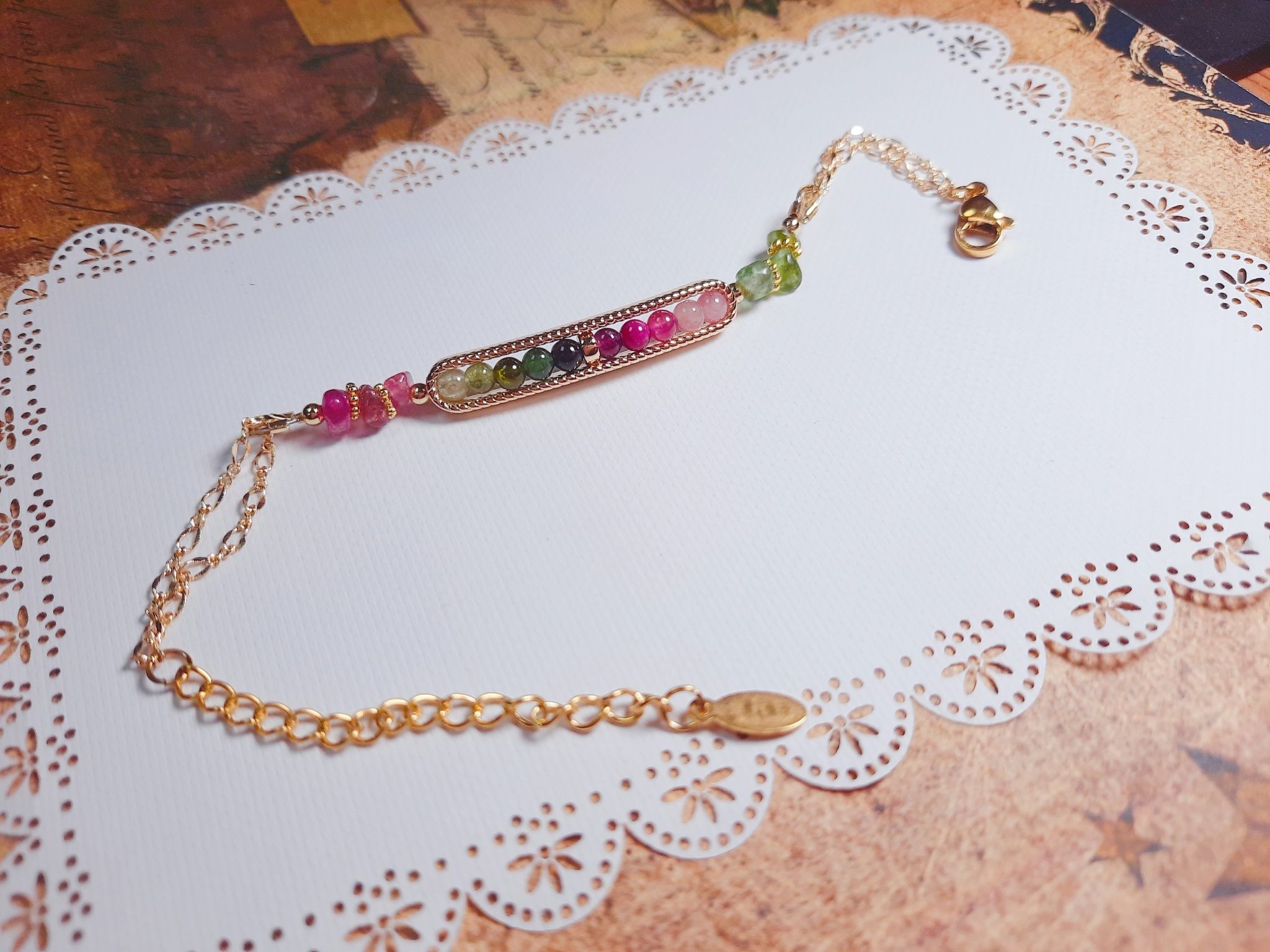 天然石手鍊+鎖骨鏈｜G.62黑貝