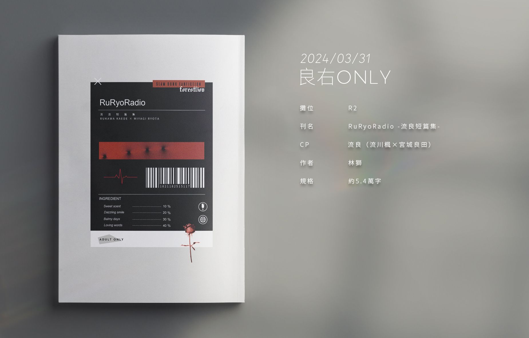 良右only流良新刊《RuRyoRadio -流良短篇集-》加印賣場