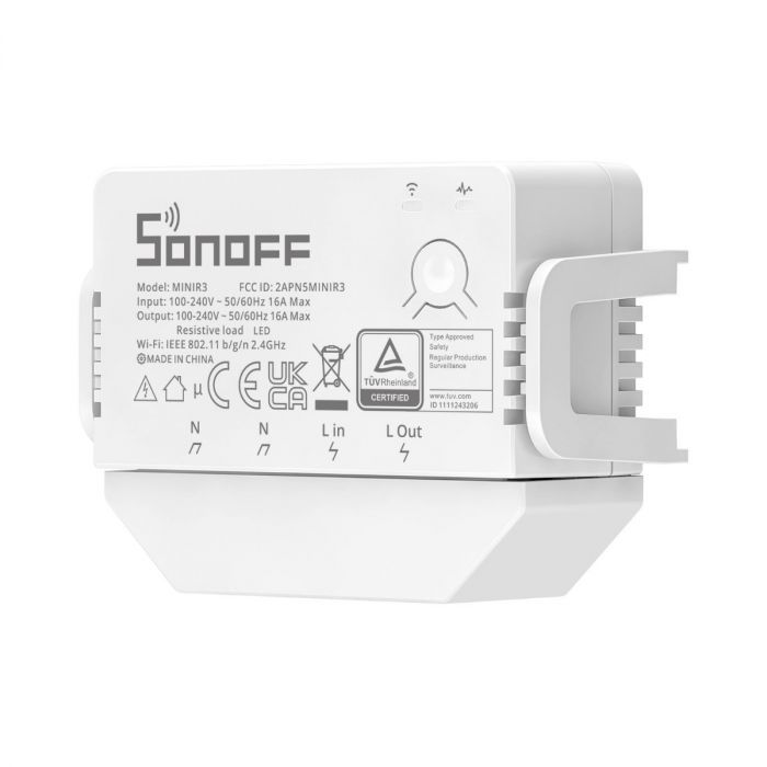 Sonoff MINIR3 1in/1out智慧開關1按鍵輸入/1繼電器輸出WI-FI版、eWeLink-Remote版