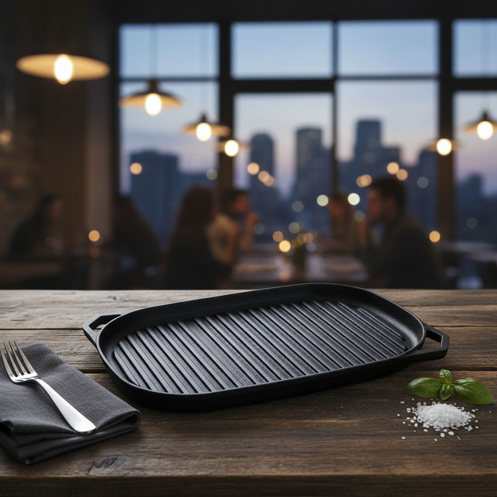 【JMT】精品鑄鐵霧黑琺瑯橢圓形烤盤