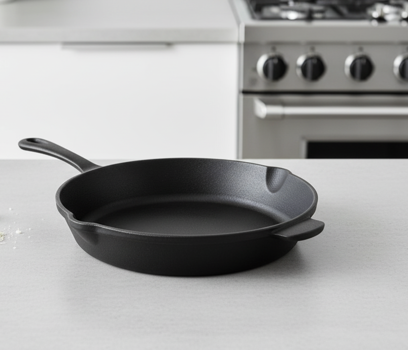 鑄鐵黑霧色琺瑯煎、烤盤 