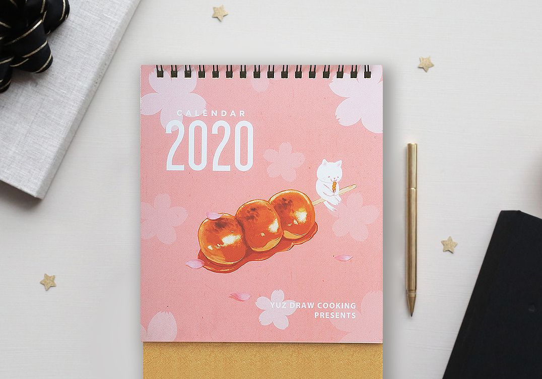 2020 Yuz Draw Cooking 食物插畫桌上月曆