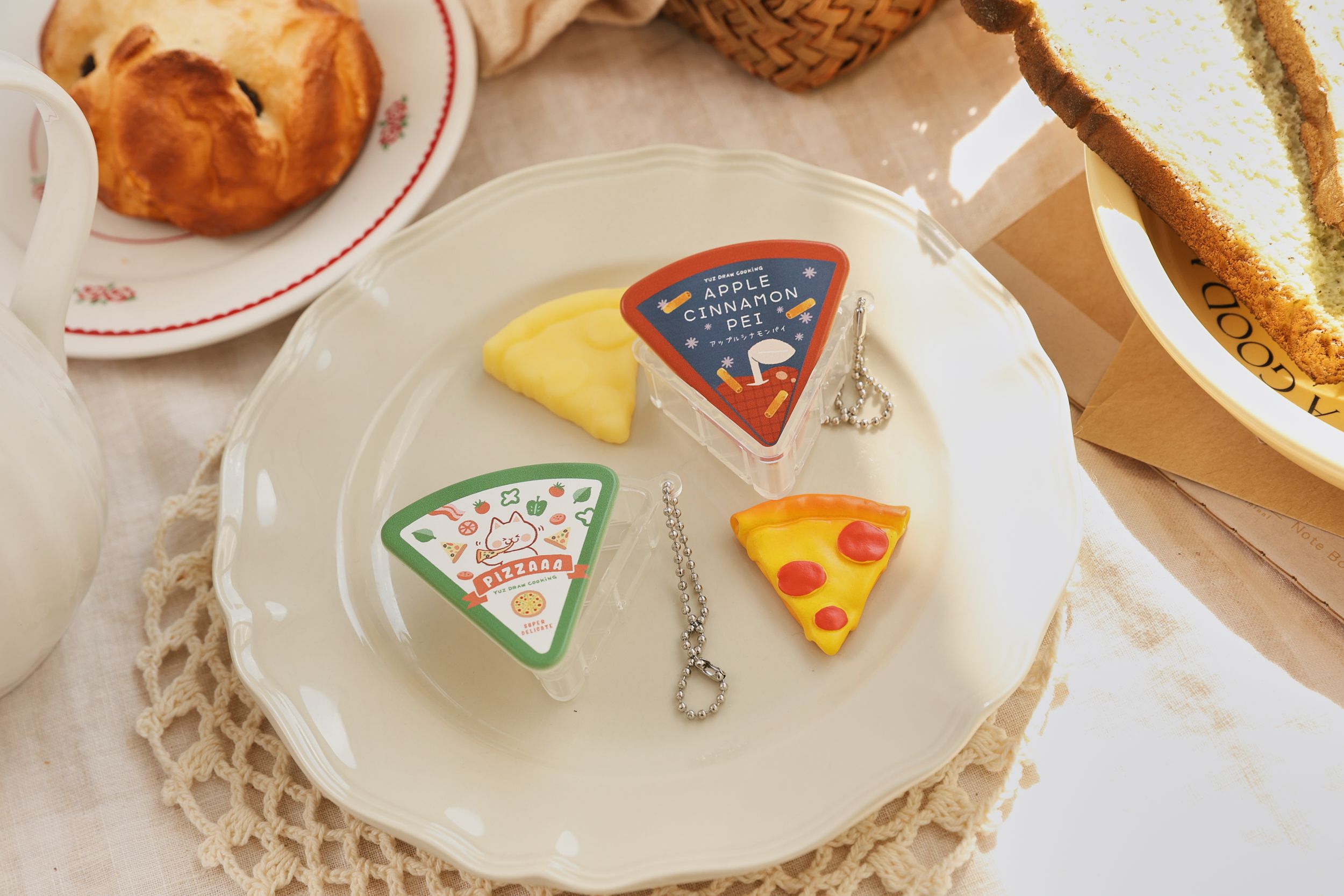 ✦2025秋季新品✦我愛♡披薩盒/肉桂蘋果派盒-擬真吊飾