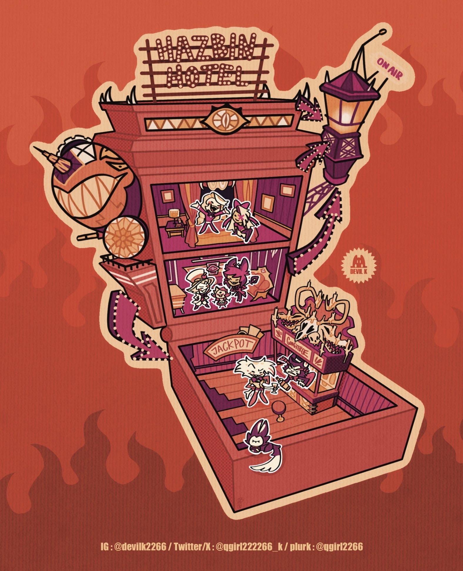 （ 二創 ）極惡老大/地域飯店_口袋小屋 貼紙/明信片