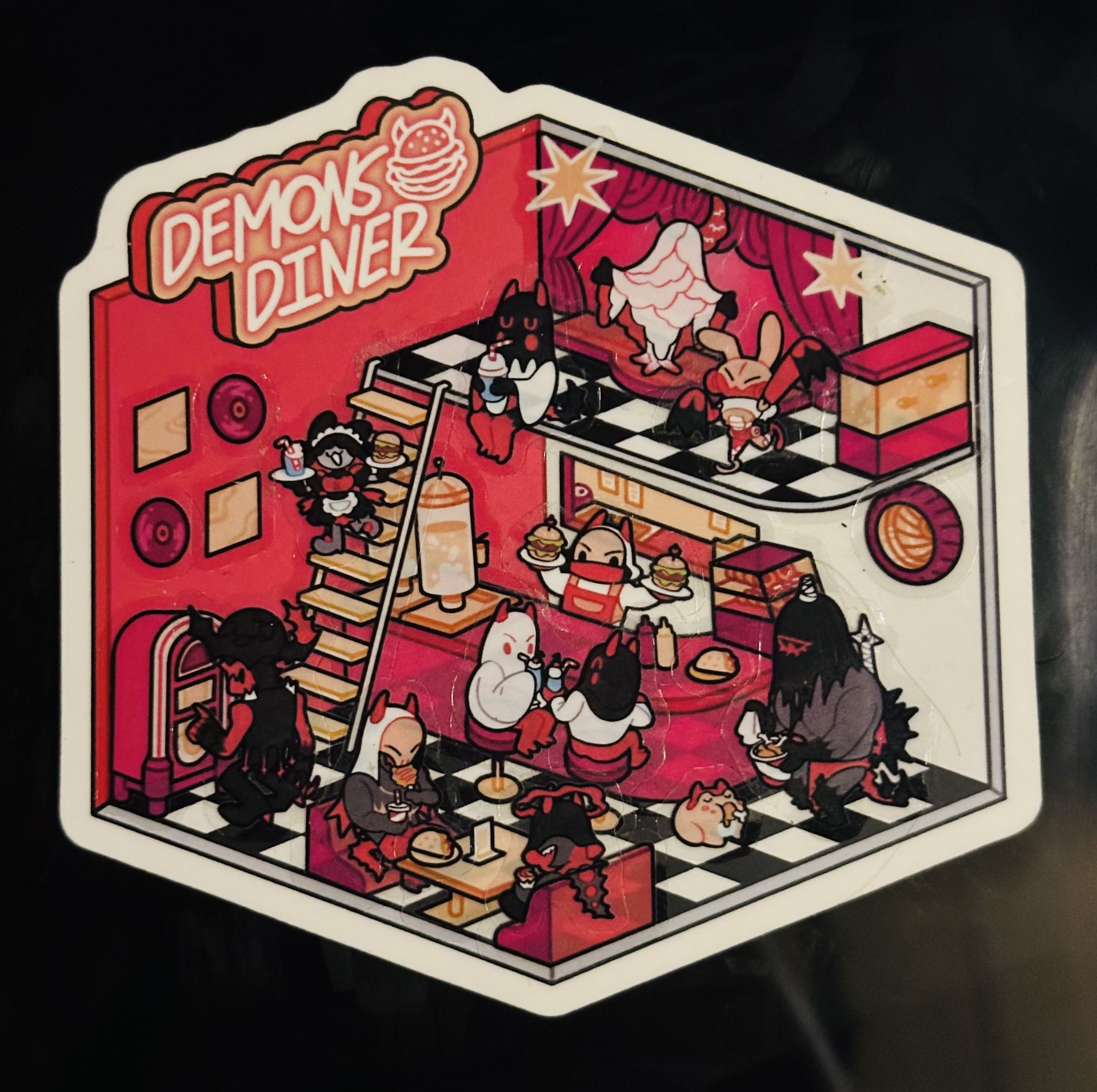 （ 原創 ）惡魔們餐酒館 DIY貼紙屋