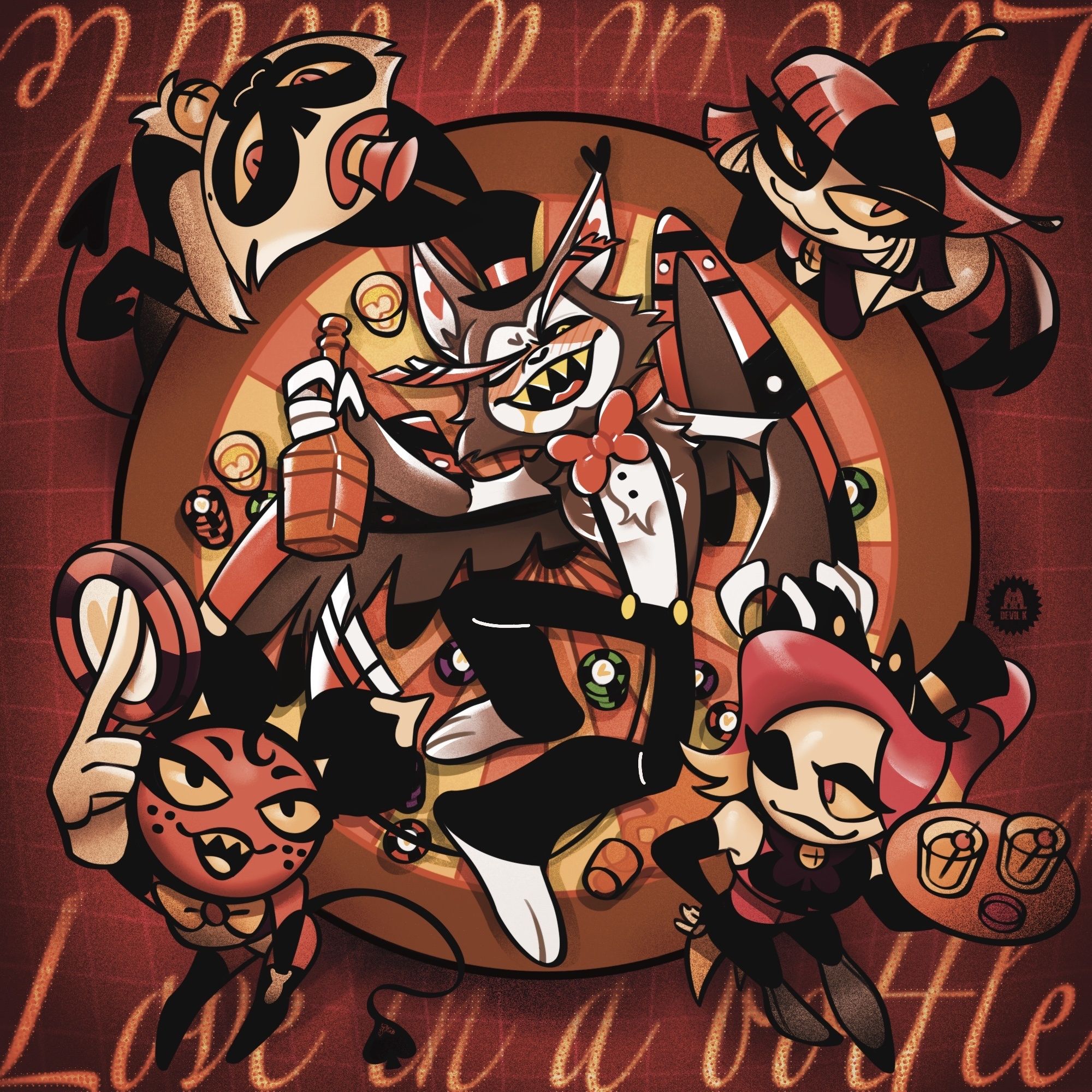 （ 二創 ）Hazbin Hotel Husk方形明信片