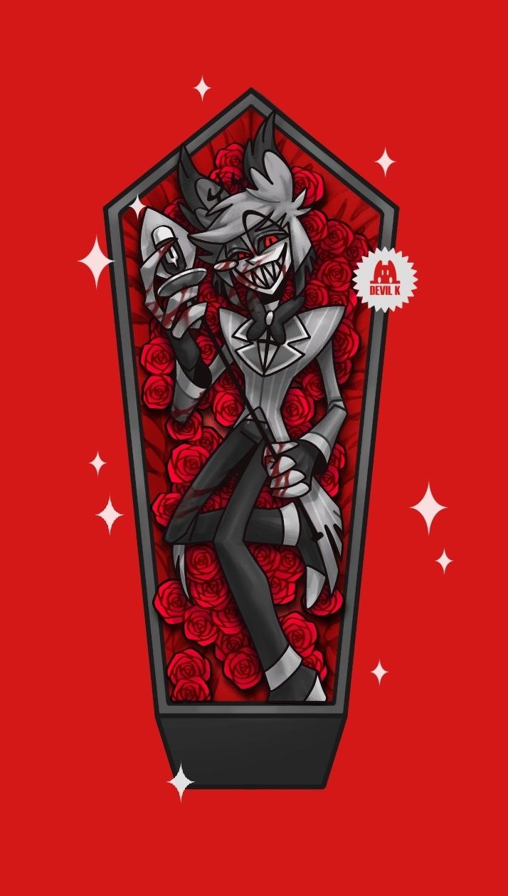 （ 二創 ） Hazbin Hotel Alastor 棺材雷射貼紙