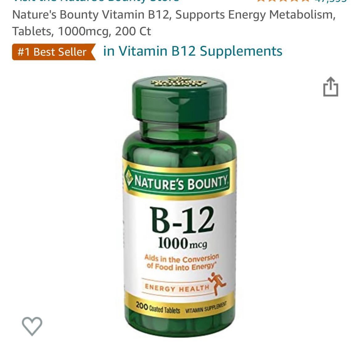 Natures bounty B12