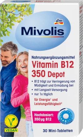 Vitamin B12  350 mg，30 粒迷你片，6 克