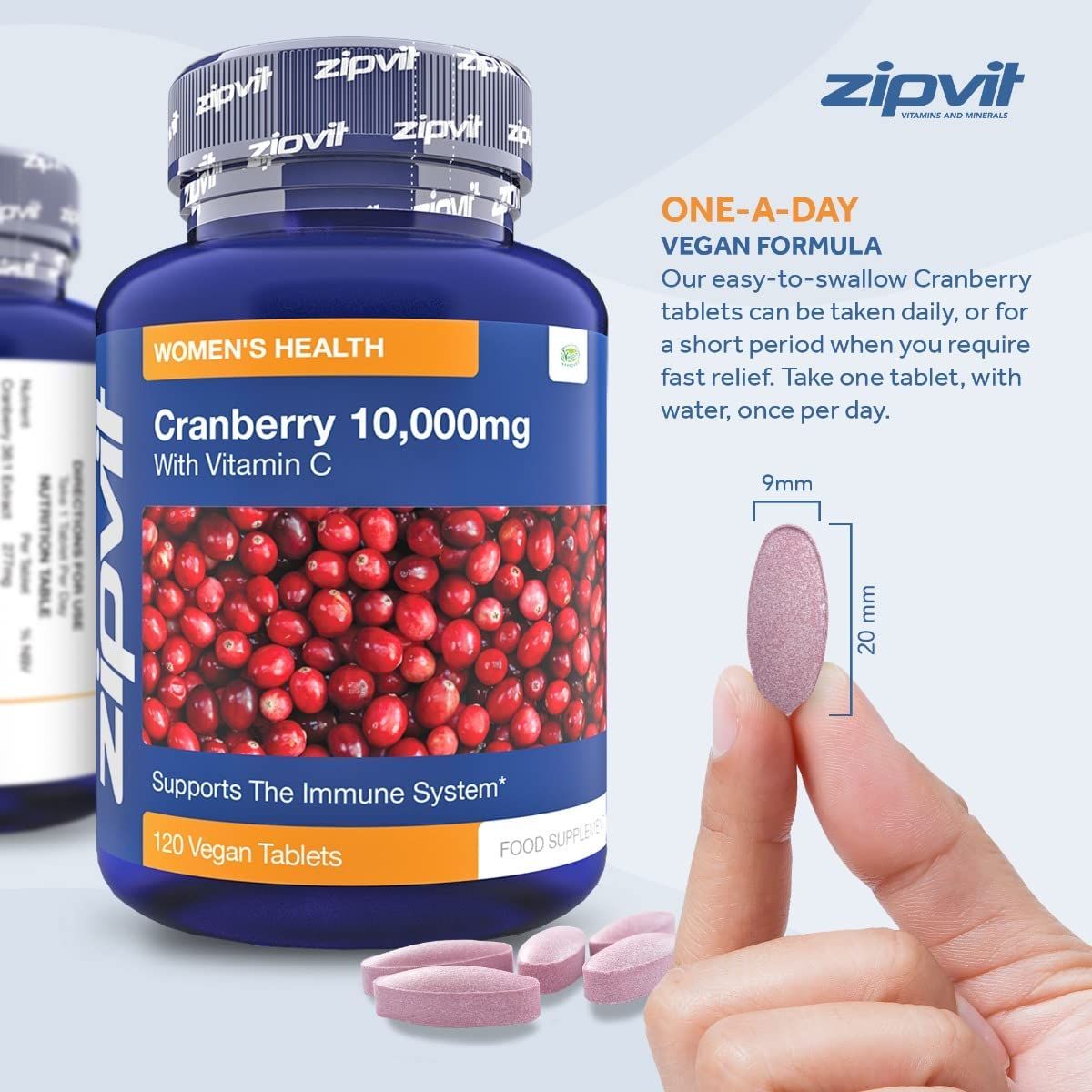 Ziptiv高劑量蔓越莓錠（120錠）