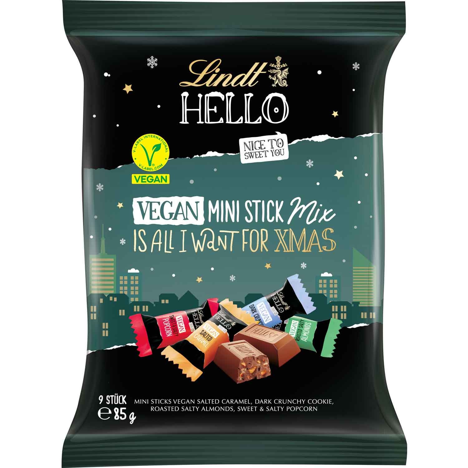 瑞士蓮Lindt Hello Vegan 小顆單獨包裝綜合巧克力 85g