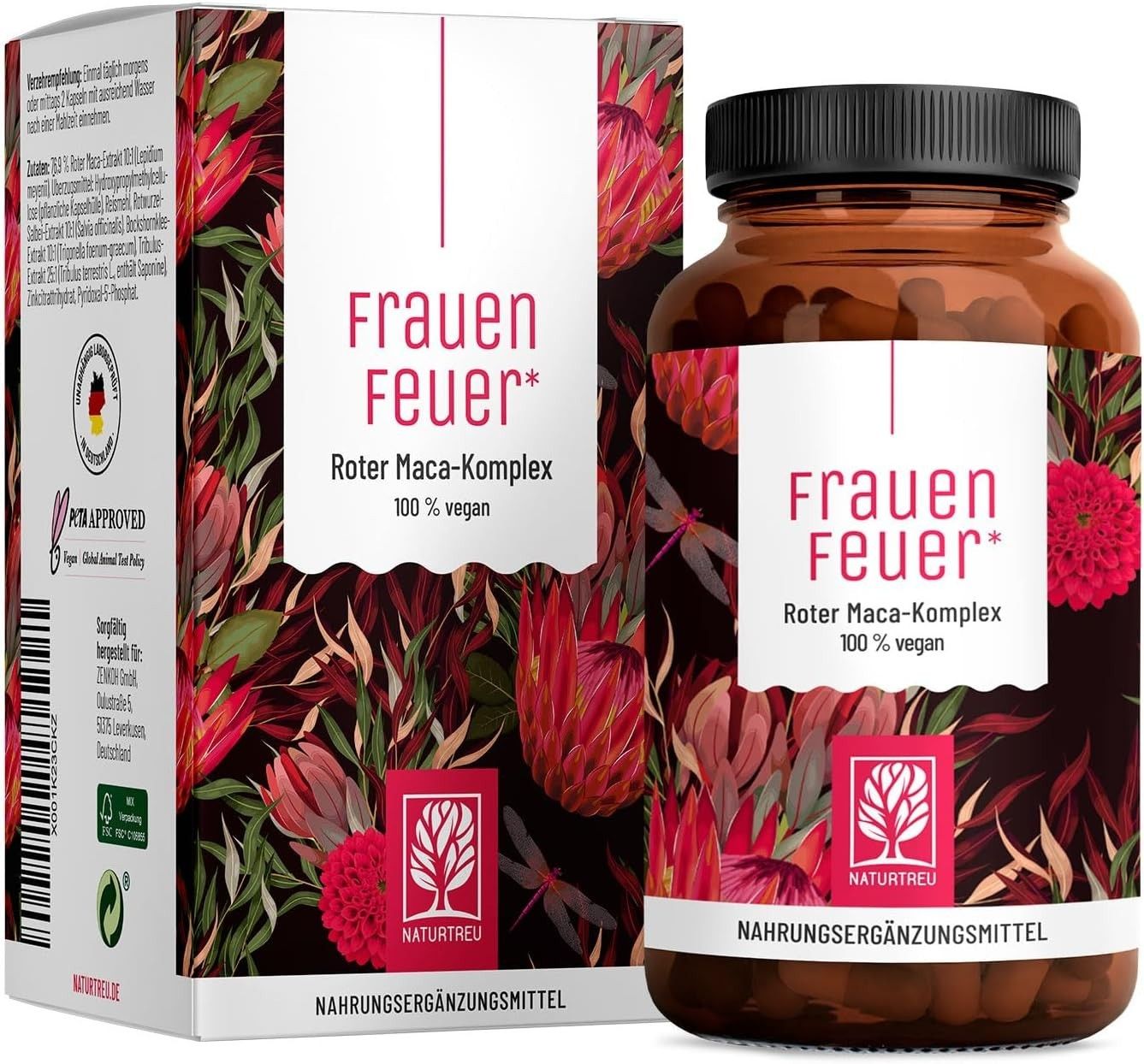 Naturtreu 女性之火 紅瑪卡複方膠囊 平衡女性荷爾蒙 120顆