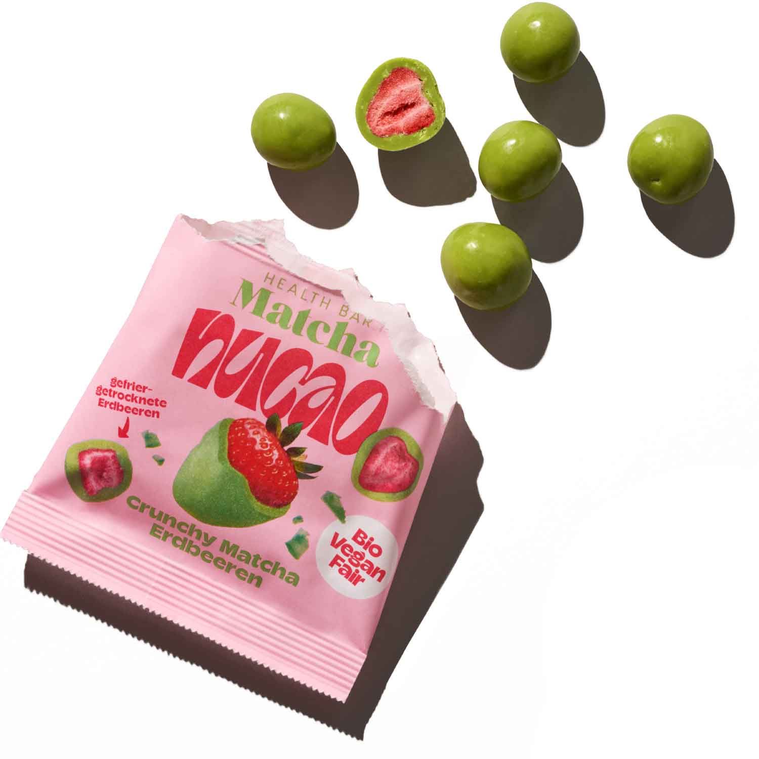 nucao 抹茶草莓脆球，dmbio覆盆子黑巧克力球 50g