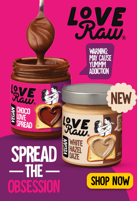 高品質巧克力醬--Love Raw 巧克力榛果醬 1.黑巧克力2.白巧克力 250 克。成分單純，無棕梠油