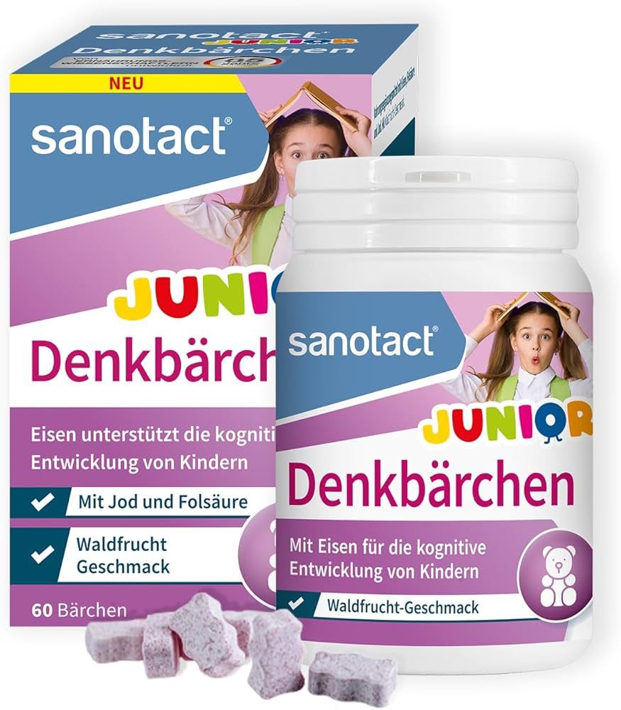 🧸 sanotact® Denkbärchen Junior – 兒童專用聰明小熊糖（60 顆）