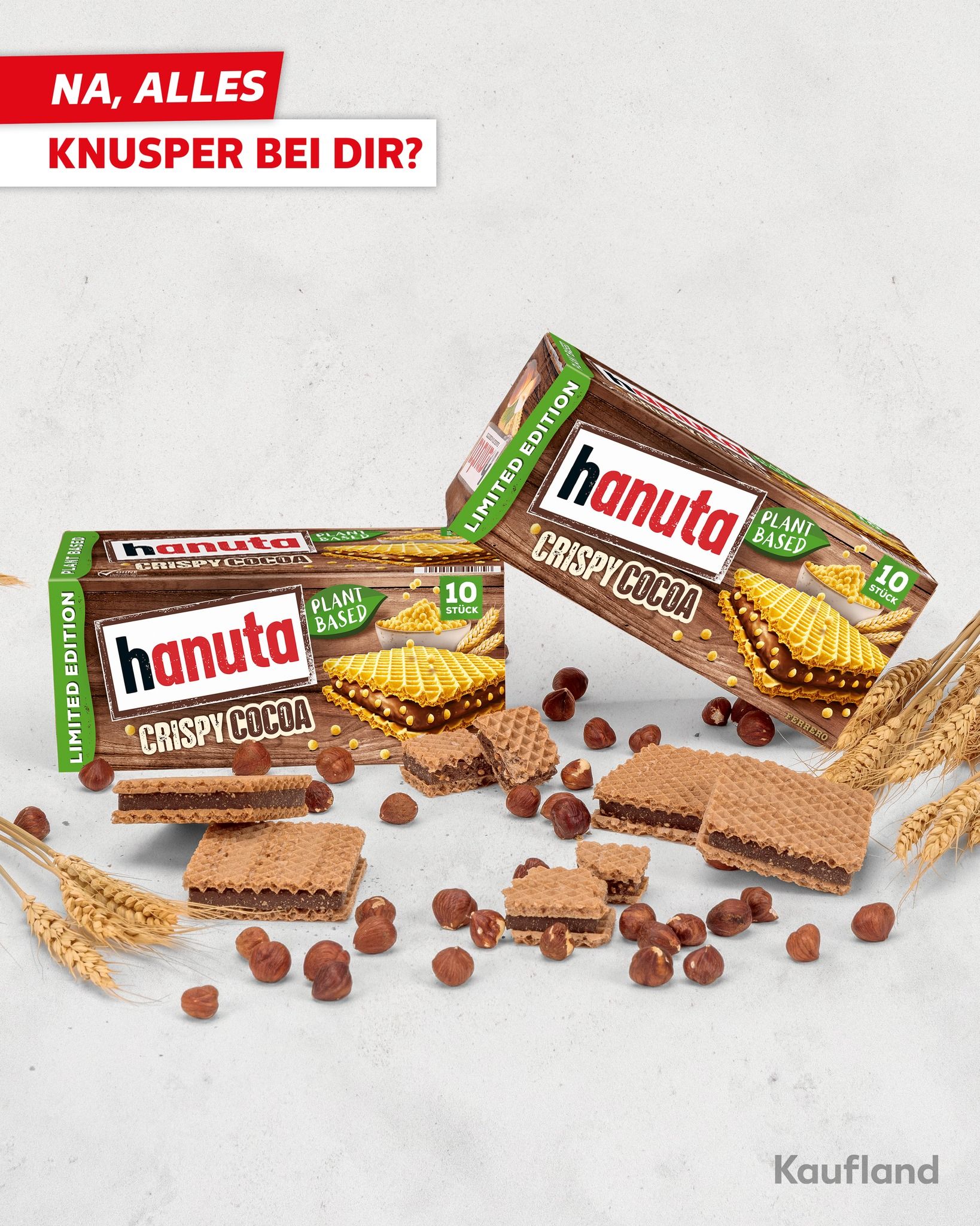 金莎公司旗下-Hanuta 榛子夾心香脆威化 10片入